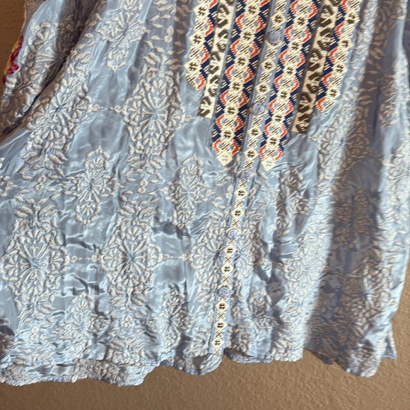 Sundance Melody Blue Floral Embroidered Blouse/ Size small - Picture 9 of 15